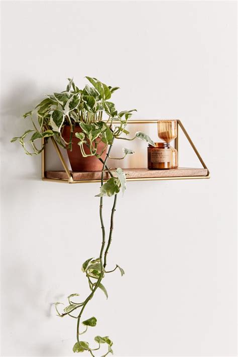 Urban Outfitters Addison Metal Bracket Wood Wall Shelf